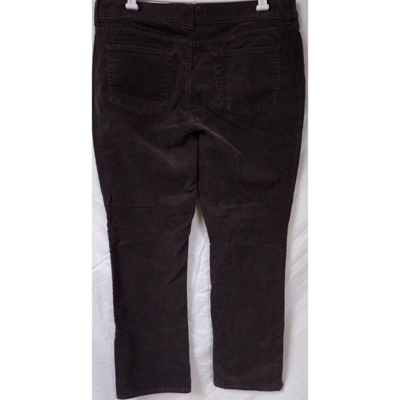 St. Johns Bay 16 Brown Straight Leg Stretch High Waist Corduroy Pants 36X32 - Picture 7 of 12